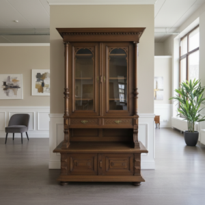 Cupboard with bench Gründerzeit 1880 Oak