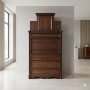 Secretary Biedermeier 1850 Mahogany