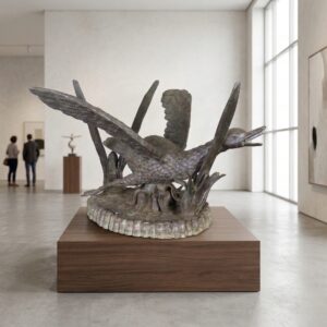 Fountain Goose Bronze 0.40 m