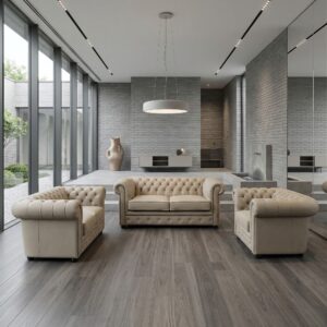 Chesterfield Sofa PU Leather Sand