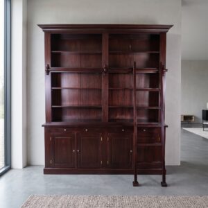 Library Cabinet Bookcase Mahogany 2.10 m
