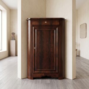Corner Cabinet Biedermeier 1850 Mahogany