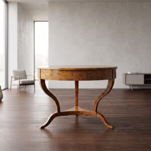 Table Side Table Biedermeier 1830 Birch Wood