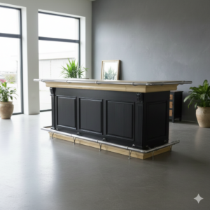 Empire Bar Shelf Solid Wood 2.70 m