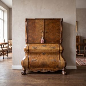 TV Cabinet Neo-Baroque Walnut 1.06 m