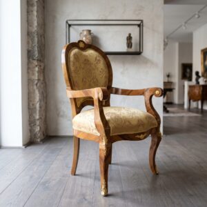 Baroque Chair Walnut Gold Neo-Baroque