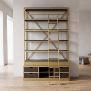 Bookcase Solid Wood 1,61 m