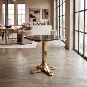 Bistro Table Garden Table Ø 0.71 m Granite Top