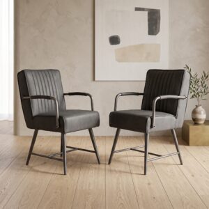 Retro Design Dining Chair Anthracite Set Price