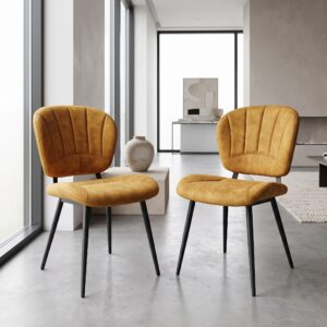 Retro Design Dining Chair Yellow Set Price