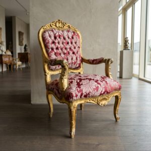 Baroque Chair Red-Gold