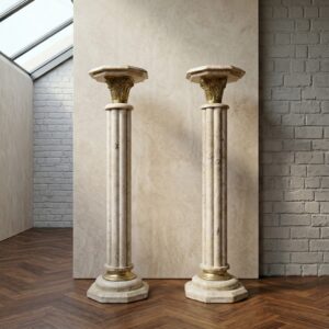 Column Marble White-Beige 1.05 m Set Price