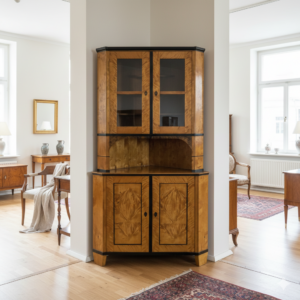 Corner Cabinet Biedermeier 1830 Birch Wood