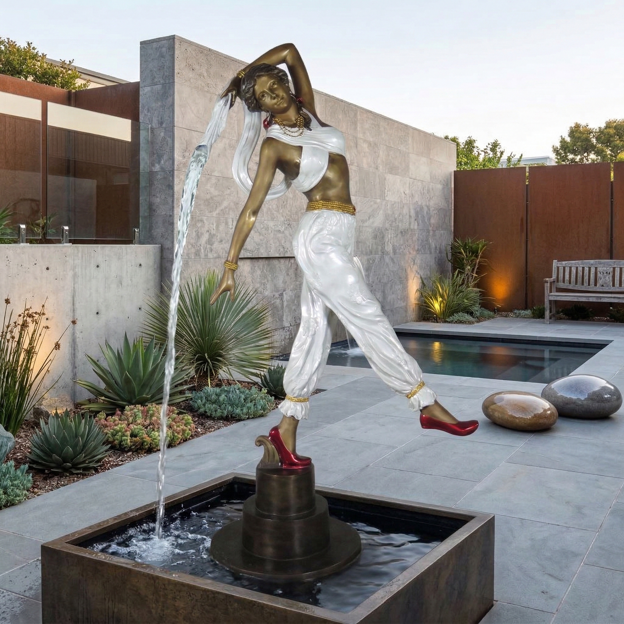 Fountain Dancer Woman Bronze 2.00 m - Image 2