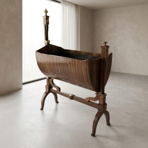 Cradle Biedermeier 1800 Cherry Wood