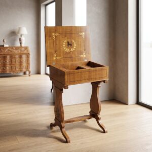 Sewing Table Biedermeier 1840 Cherry Wood