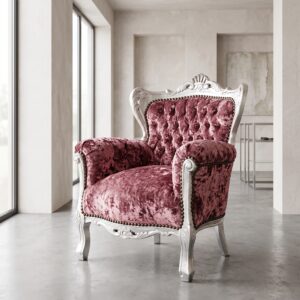 Mini Baroque Seat Lilac-Silver