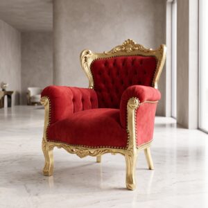 Mini Baroque Seat Red-Gold
