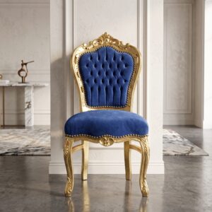 Baroque Chair Blue-Gold