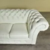 Chesterfield Sofa Leather Cream White 2.30 m - Image 3