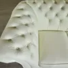 Chesterfield Sofa Leather Cream White 2.30 m - Image 5