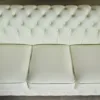 Chesterfield Sofa Leather Cream White 2.30 m - Image 6