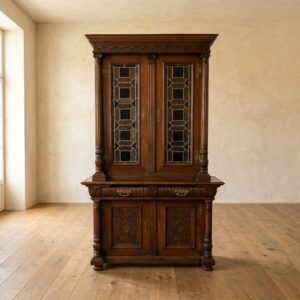 Showcase Cupboard Gründerzeit 1880 Oak