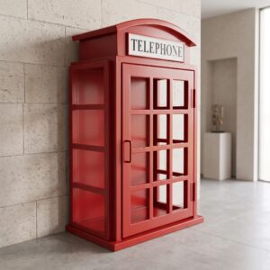 Showcase Cabinet English Telephone Booth 0.49 m