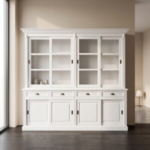 Showcase 2.33 m Solid Wood White