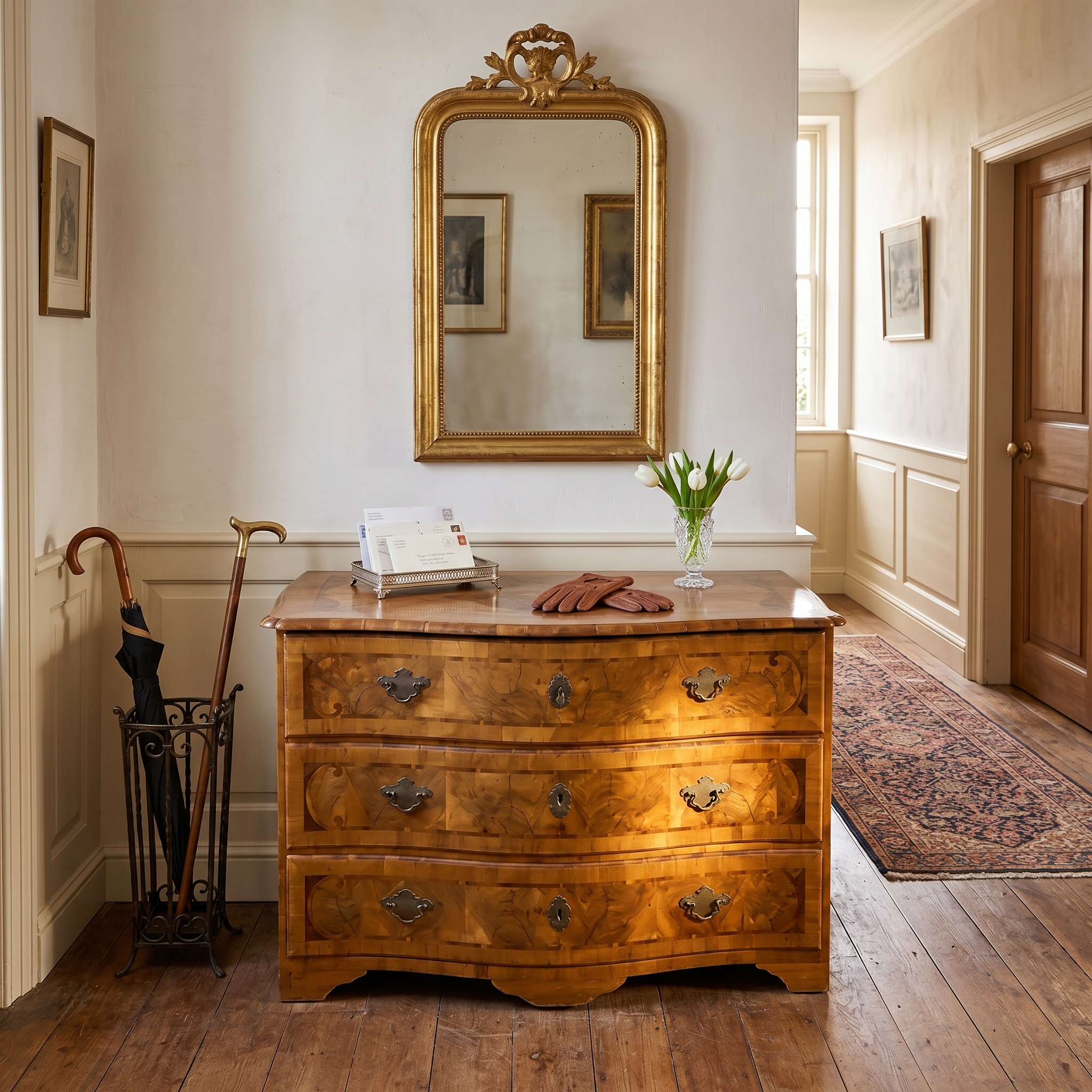 Chest of drawers Baroque 1770 Walnut - Image 2