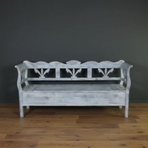Bench Wood Old white 1.90 m Jugendstil 1900 Pine