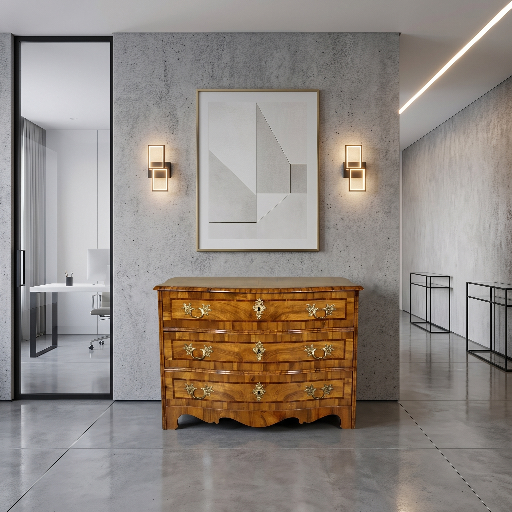 Chest of drawers Baroque 1780 Walnut - Image 2