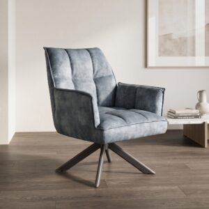 Retro Design Dining Chair Blue