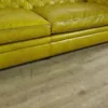 Chesterfield Sofa Leather Yellow 2.40 m - Image 9
