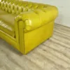 Chesterfield Sofa Leather Yellow 2.40 m - Image 12
