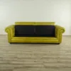 Chesterfield Sofa Leather Yellow 2.40 m - Image 18