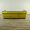 Chesterfield Sofa Leather Yellow 2.40 m - Image 15