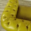 Chesterfield Sofa Leather Yellow 2.40 m - Image 14