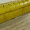 Chesterfield Sofa Leather Yellow 2.40 m - Image 17