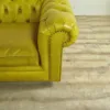 Chesterfield Sofa Leather Yellow 2.40 m - Image 11