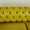 Chesterfield Sofa Leather Yellow 2.40 m - Image 7