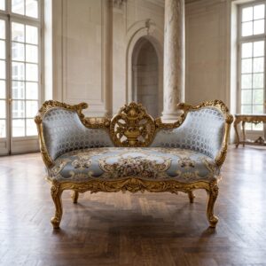 Sofa Baroque Style Gold-Silver 1,40 m
