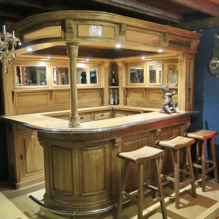 Home bar Corner bar Teak 2,60 m - Image 3