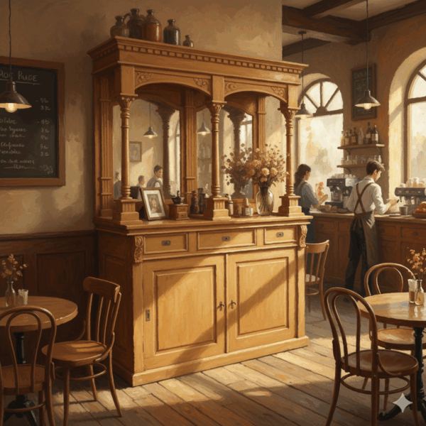 English Bar Back Cabinet Teak 1,65 m - Image 2
