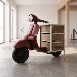 Chest of Drawers Scooter Mango Wood Metal 0,70 m
