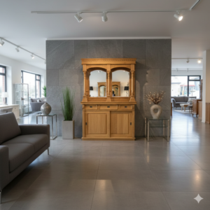 English Bar Back Cabinet Teak 1,65 m