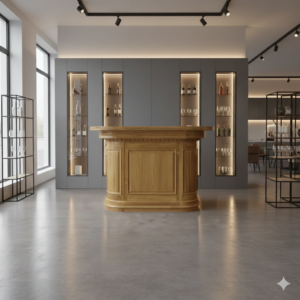 English Bar Shelf Teak 1,65 m