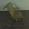 Garden bench 3-seater Wood-Cast Iron - Image 4