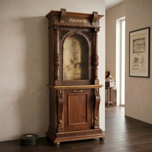 Cabinet Music Box Polyphon Walnut