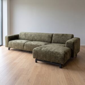 Corner Sofa Olive Velor 3,00 m